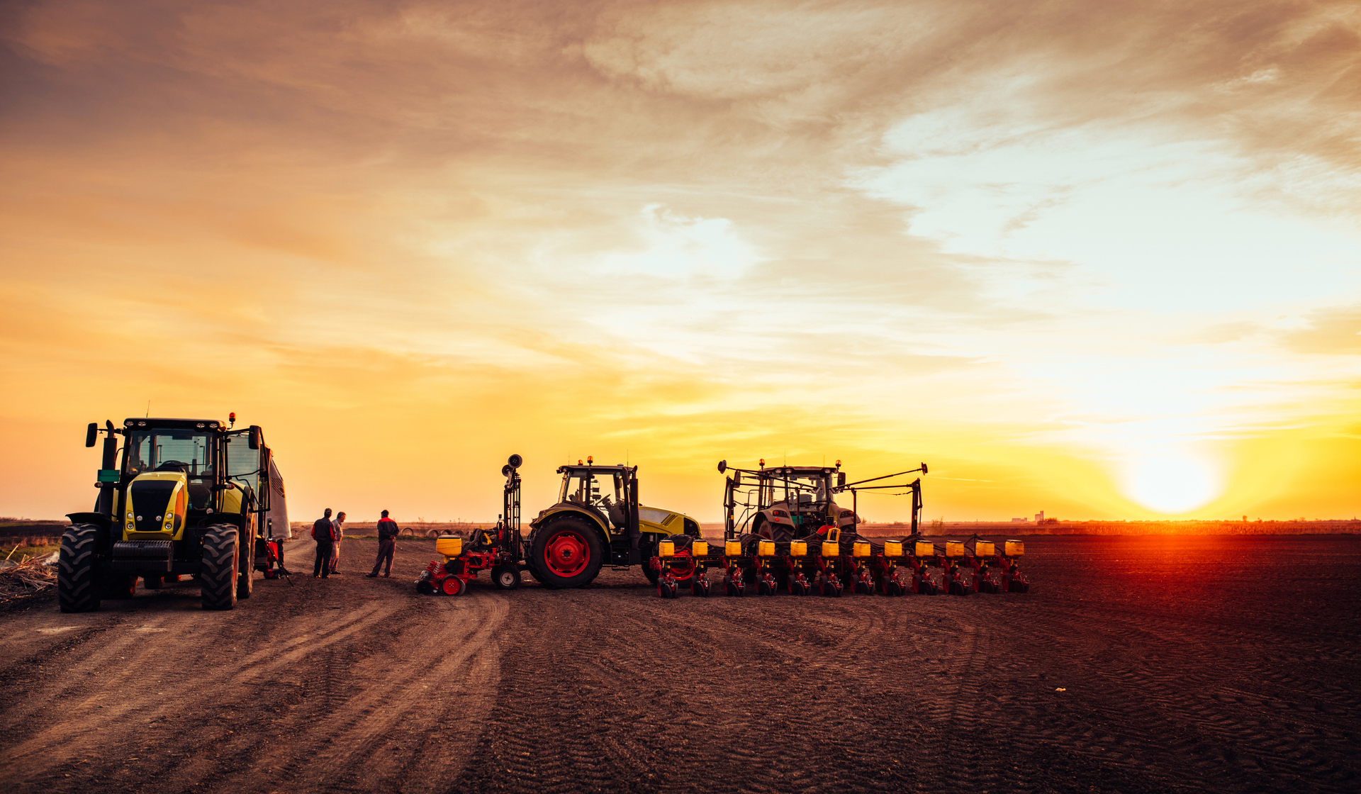  Agriculture Industry Tractors in Field 